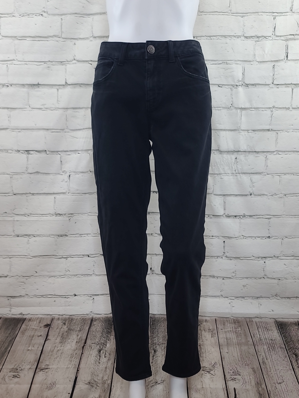 American Eagle Next Level Tomgirl Stretch Cotton Denim Low Rise Ankle Jean Black